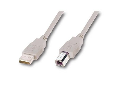 Кабель Atcom USB - USB Type-B V 2.0 (M/M), 3 м, ферит, білий (8099) пакет 8099 фото