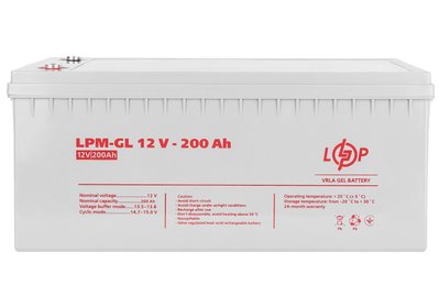 Акумуляторна батарея LogicPower 12V 200AH (LPM-GL 12 - 200 AH) GEL LP4156 фото