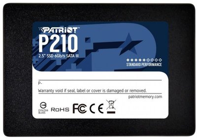Накопичувач SSD 1TB Patriot P210 2.5" SATAIII TLC (P210S1TB25) P210S1TB25 фото