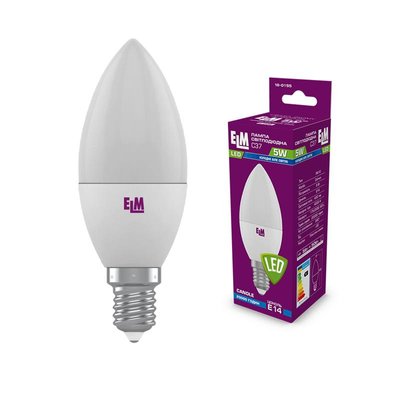 Лампа світлодіодна свічка ELM 5W E14 4000K (18-0155) 18-0155 фото