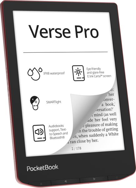 Електронна книга PocketBook 634 Verse Pro Passion Red (PB634-3-CIS) PB634-3-CIS фото
