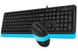 Комплект (клавіатура, миша) A4Tech F1010 Black/Blue USB F1010 (Blue) фото 4