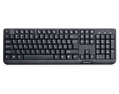 Клавіатура REAL-EL Standard 500 Ukr Black EL123100010 фото