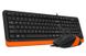 Комплект (клавіатура, миша) A4Tech F1010 Black/Orange USB F1010 (Orange) фото 2