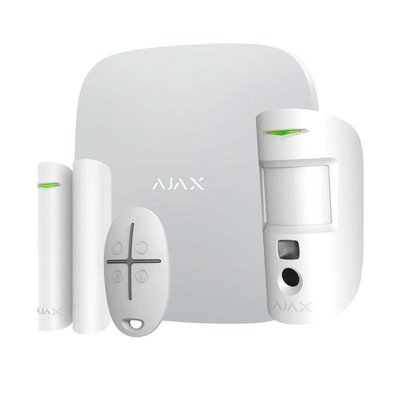 Комплект бездротової сигналізації Ajax StarterKit Cam Plus (8EU) UA white з фотоверифікацією тривог і підтримкою LTE 25472.66.WH1 фото