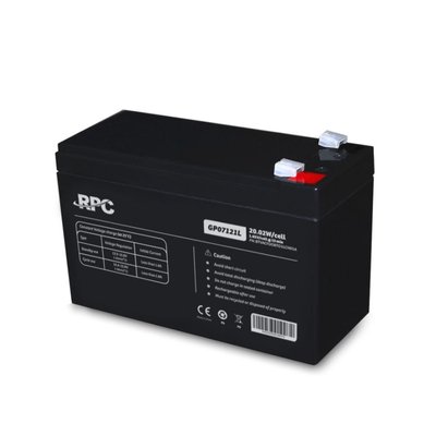 Акумуляторна батарея RPC GP07121L 12V 7AH (BTVACFUOBTA1LCW01A) AGM RPC_GP07121L фото