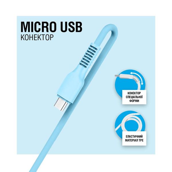 Кабель ACCLAB AL-CBCOLOR-M1BL USB - micro USB (M/M), 1.2 м, Blue (1283126518133) 1283126518133 фото