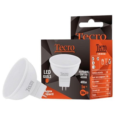 Лампа світлодіодна Tecro 5W GU5.3 4000K (TL-MR16-5W-4K-GU5.3) TL-MR16-5W-4K-GU5.3 фото