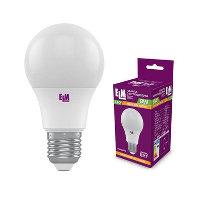 Лампа світлодіодна стандартна ELM 8W E27 3000K (18-0185) 18-0185 фото