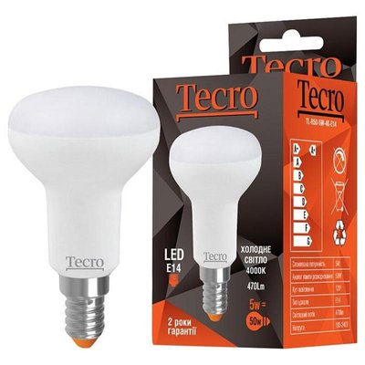 Лампа світлодіодна Tecro 5W E14 4000K (TL-R50-5W-4K-E14) TL-R50-5W-4K-E14 фото
