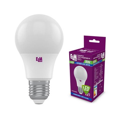 Лампа світлодіодна стандартна ELM 8W E27 4000K (18-0186) 18-0186 фото