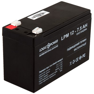 Акумуляторна батарея LogicPower 12V 7.5AH (LPM 12 - 7,5 AH) AGM LP3864 фото