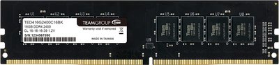 Модуль пам`ятi DDR4 16GB/2400 Team Elite (TED416G2400C1601) TED416G2400C1601 фото