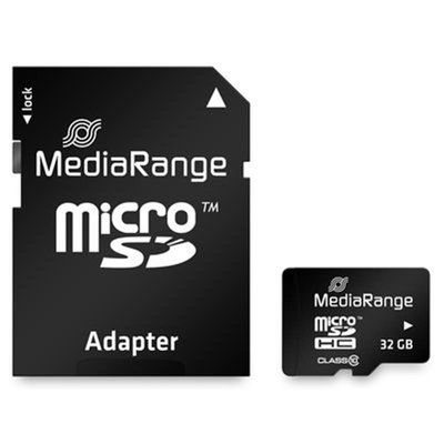 Карта пам`ятi MicroSDHC 32GB Class 10 MediaRange R45/W15MB/s + SD-adapter (MR959) MR959 фото