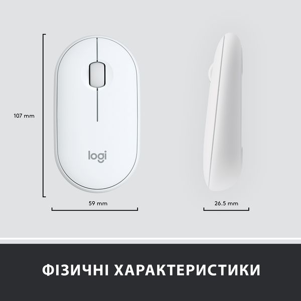 Комплект (клавіатура, мишка) бездротовий Logitech MK470 White USB (920-009205) 920-009205 фото