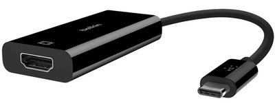 Адаптер Belkin HDMI - USB Type C V 2.0 (F/M), 0.1 м, чорний (F2CU038btBLK) F2CU038btBLK фото