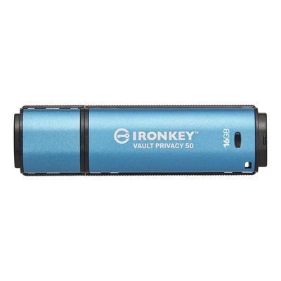 Флеш-накопичувач USB3.2 16GB Kingston IronKey Vault Privacy 50 Type-A Blue (IKVP50/16GB) IKVP50/16GB фото