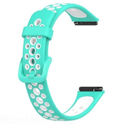 Ремінець BeCover Vents Style для Huawei Band 7/Honor Band 7 Turquoise-White (709444) 709444 фото