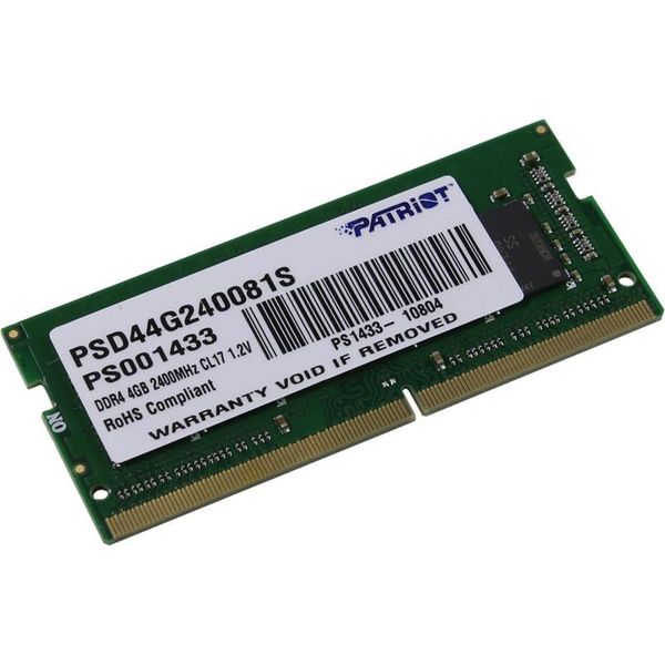 Модуль пам`яті SO-DIMM 4GB/2400 DDR4 Patriot Signature Line (PSD44G240081S) PSD44G240081S фото