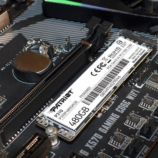 Накопичувач SSD 480GB Patriot P310 M.2 2280 PCIe NVMe 3.0 x4 TLC (P310P480GM28) P310P480GM28 фото