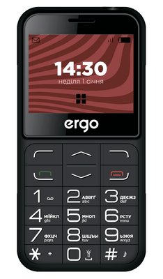 Мобiльний телефон Ergo R231 Dual Sim Black R231 Black фото