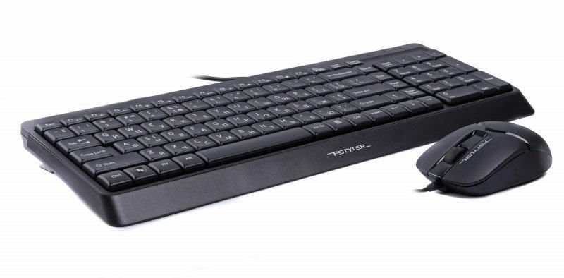 Комплект (клавіатура, миша) A4Tech F1512 Black USB F1512 (Black) фото