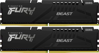 Модуль пам`яті DDR5 2x16GB/6000 Kingston Fury Beast Black (KF560C40BBK2-32) KF560C40BBK2-32 фото