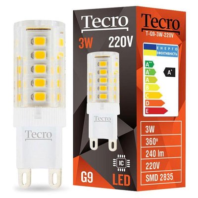 Лампа світлодіодна Tecro 3W G9 2700K (T-G9-3W-220V) T-G9-3W-220V 2700K фото