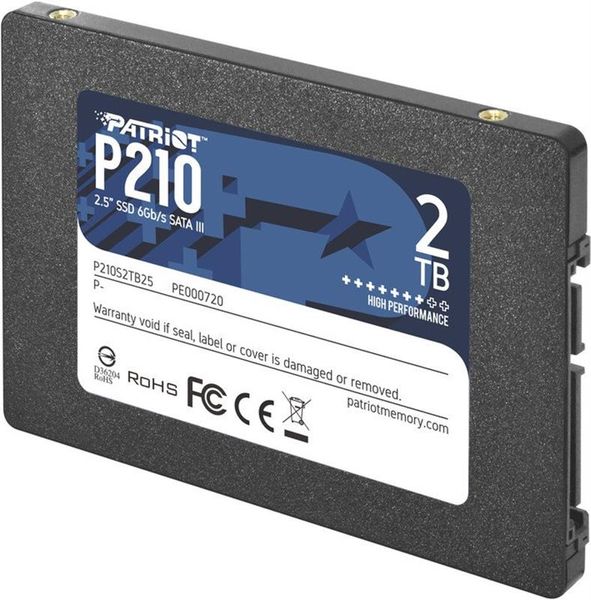 Накопичувач SSD 2TB Patriot P210 2.5" SATAIII TLC (P210S2TB25) P210S2TB25 фото