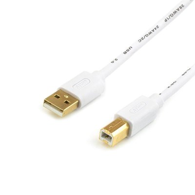 Кабель Atcom USB - USB Type-B V 2.0 (M/M), 0.8 м, білий (14370) 14370 фото