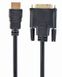 Кабель Cablexpert HDMI - DVI V 1.3 (M/M), двонаправлений, single-link, 18 + 1 pin, 3 м, Black (CC-HDMI-DVI-10) CC-HDMI-DVI-10 фото 1