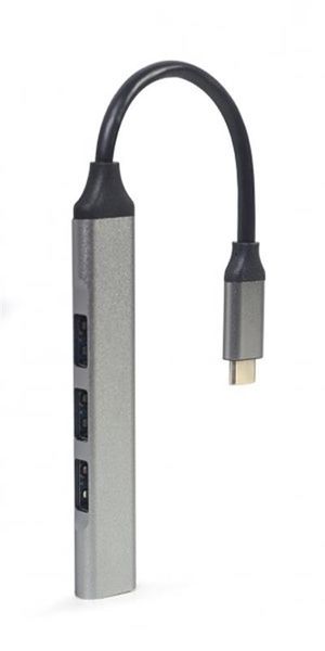 Концентратор USB Type-C Gembird 1xUSB3.1, 3хUSB2.0, метал, Grey (UHB-CM-U3P1U2P3-02) UHB-CM-U3P1U2P3-02 фото