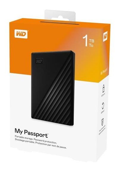 Зовнішній жорсткий диск 2.5" USB 1.0TB WD My Passport Black (WDBYVG0010BBK-WESN) WDBYVG0010BBK-WESN фото