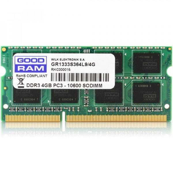 Модуль пам`яті SO-DIMM 4GB/1333 DDR3 GOODRAM (GR1333S364L9S/4G) GR1333S364L9S/4G фото