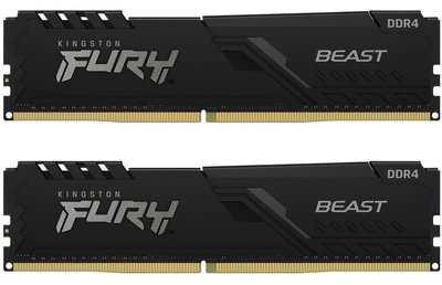 Модуль пам`ятi DDR4 2x4GB/3200 Kingston Fury Beast Black (KF432C16BBK2/8) KF432C16BBK2/8 фото