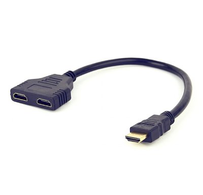 Кабель-розгалужувач Cablexpert HDMI - 2хHDMI (M/F), 0.3 м, Black (DSP-2PH4-04) DSP-2PH4-04 фото