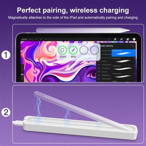 Стилус для планшета Goojodoq Apple iPad 2018-2023 Goojodoq GD13 Wireless Magnetic 0.6mm Purple (1005004022036065PL) 1005004022036065PL фото