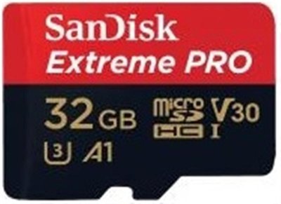 Карта пам`яті MicroSDHC 32GB UHS-I/U3 Class 10 SanDisk Extreme Pro A1 + SD-адаптер R100/W90MB/s (SDSQXCG-032G-GN6MA) SDSQXCG-032G-GN6MA фото