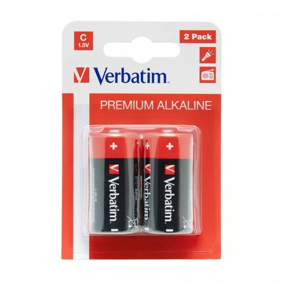 Батарейка Verbatim Alkaline C/LR14 BL 2шт 49922_usd фото
