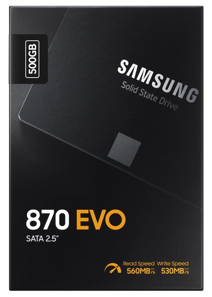 Накопичувач SSD 500GB Samsung 870 EVO 2.5" SATAIII MLC (MZ-77E500B/EU) MZ-77E500B/EU фото
