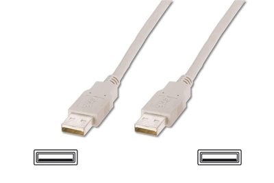Кабель Atcom USB - USB V 2.0 (M/M), 1.8 м, white (16614) пакет 16614 фото