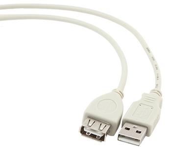 Кабель Cablexpert USB - USB V 2.0 (M/F), 0.75 м, білий (CC-USB2-AMAF-75CM/300) CC-USB2-AMAF-75CM/300 фото