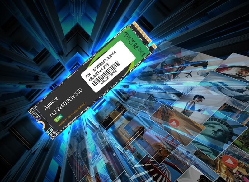 Накопичувач SSD 2TB Apacer AS2280P4X M.2 PCIe 3.0 3D TLC (AP2TBAS2280P4X-1) AP2TBAS2280P4X-1 фото