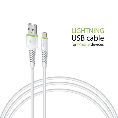Кабель Intaleo CBFLEXL1 USB - Lightning (M/M), 1.2 м, White (1283126487460) 1283126487460 фото