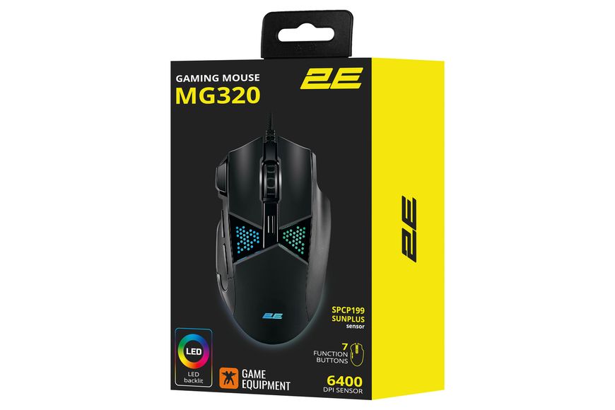 Миша 2E Gaming MG320 RGB USB Black (2E-MG320UB) 2E-MG320UB фото