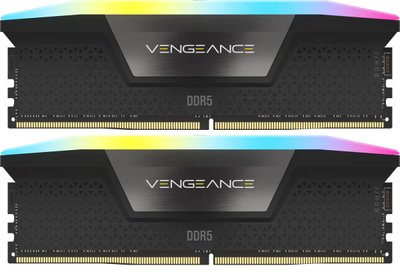 Модуль пам`ятi DDR5 2x16GB/6000 Corsair Vengeance RGB Black (CMH32GX5M2E6000C36) CMH32GX5M2E6000C36 фото