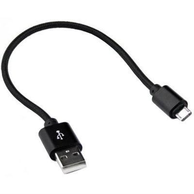 Кабель Dengos USB - micro USB (M/M), 0.25 м, Black (NTK-M-SHRT-BLACK) NTK-M-SHRT-BLACK фото