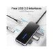 Концентратор Vention 5 в 1 Type-C-USB-PD 4USB 3.0 87W 4K 30Hz 0.15m Black (TFDHB) TFDHB фото 2