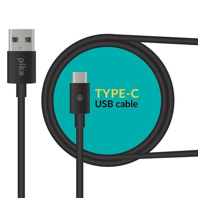 Кабель Piko CB-UT10 USB - USB Type-C (M/M), 0.2 м, Black (1283126493843) 1283126493843 фото