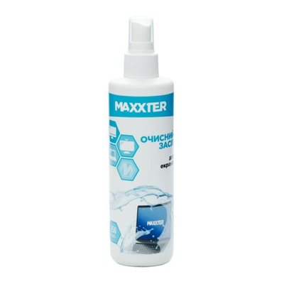 Очисний спрей Maxxter для дисплеїв, 250 мл (CS-SCR250-01) CS-SCR250-01 фото